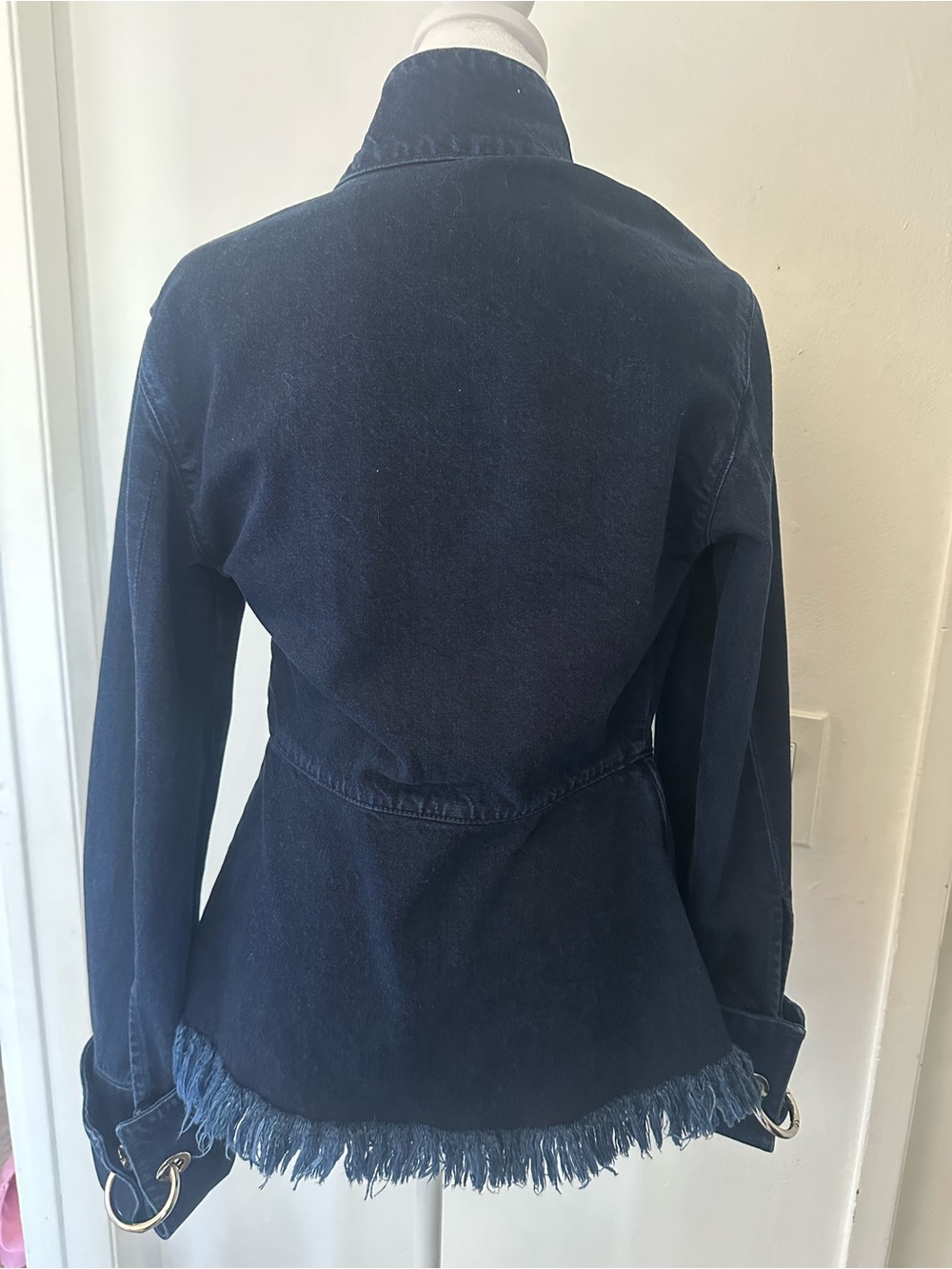 Marques' Almeida Frayed Denim Jacket - O-Ring
Zipper Biker Moto Style S - Picture 5 of 15